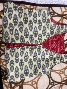 Red &amp; Green reversible Cotton Ethnic Jacket/shrug