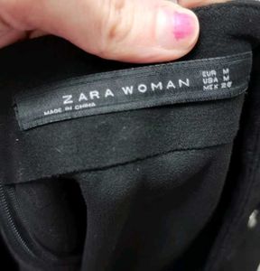 Zara Black Faux Soft Suede Laces Tassel Mini Skirt