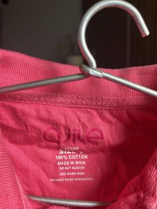 Pink Polo Collar Women Regular Fit T-Shirts