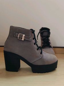 Stylish Platform Heel Booties