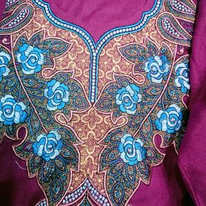 Dark Rani Embroidered Salwar Kameez