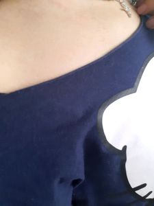 Hello Kitty Crop YK2 offshoulder T Shirt