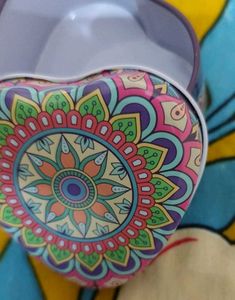 Colorful Heart-Shaped Decorative Tin Box