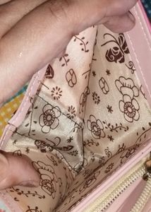 Pink Floral Accent Wallet