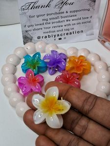 Mini Flower Hair Claws Combo Of 6 Pcs