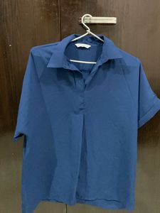 Navy Blue Georgette Shirt