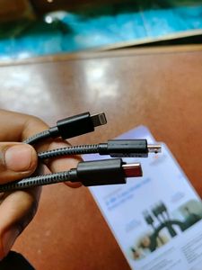 Amkette 3 In 1 Braided Usb Cable(Brand New)
