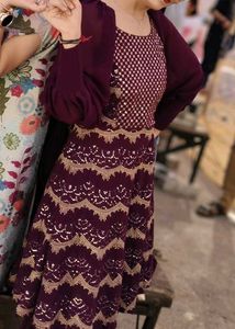 3 Pieces Purple Garara Set