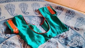 Orange Saree with Blouse Piece