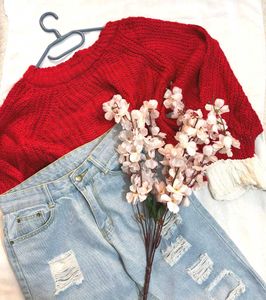 🎁Buy2 Get2 Free Hot Red Oversized Sweater ()