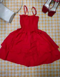 Red Pinteresty Dreamy Picnic Date Dress