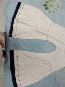 White Embroidered Gharara Pants
