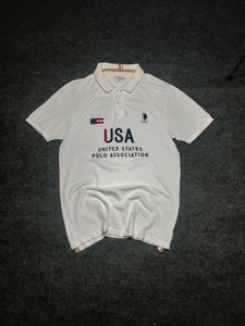 US Polo White Tshirt size M