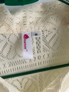 Casual Regular Sleeves Striped Women White Top