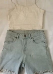 Urbanic Top And Roadster Short Jeans