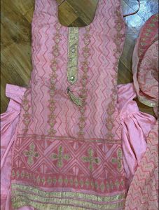 Boutique Stiched Baby Pink Suit