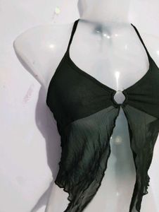 Y2K HEALTER NECK TOP
