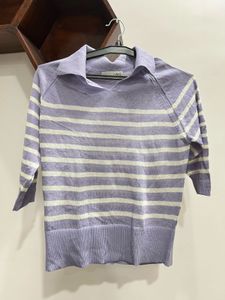 Striped Lavender Top