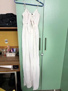 Beachy Slit Chiffon White Dress