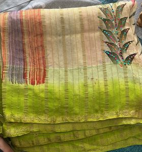 Elegant Green Printed Saree