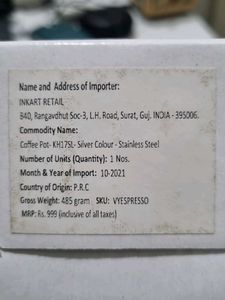 Cofee Maker Stainless Steel