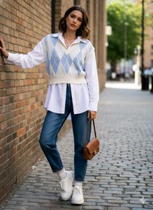 Argyle Sweater Vest - Preppy Style