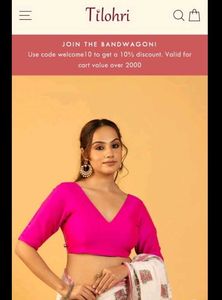 Tilhori Deep Pink V Neck Blouse