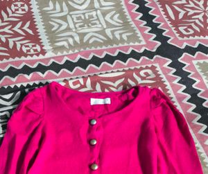 Pink Button-Down Top