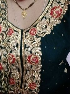 Elegant beads stone georgette with chudi dar Salwa