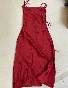 Cowl neck red slip dree