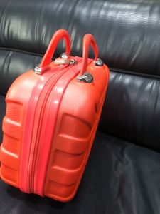 Orange Hard Shell Vanity Case
