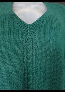 Green Knit Sweater Vest