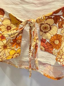 Back Tie Beautiful Floral Top