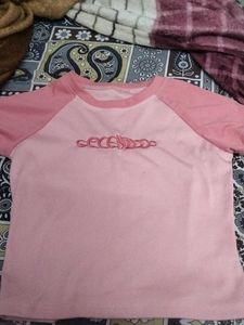 Y2k Savana Pink Fitted Top