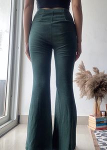Green Flared Trousers