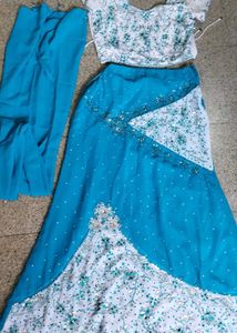 Teal Embroidered Salwar Kameez Suit