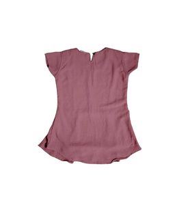 Dusty Rose Short Sleeve Peplum Tunic Top
