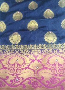 Elegant Blue Saree🎆{No Blouse Piece,Only Saare}