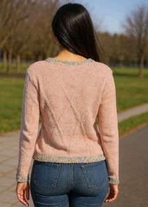 Stylish Pink Knit Sweater