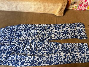 Blue white pants