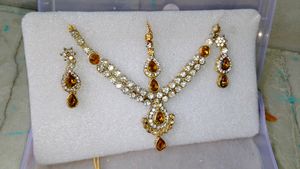 Artificial Diamond 😘Jewellery Set 💥With Mangtika
