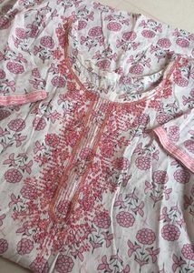 Pink Printed Kurta Set