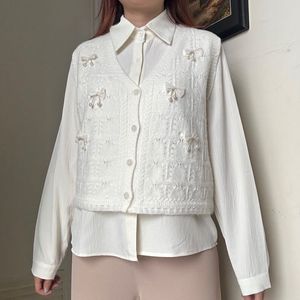 Cute Knit Vest with Bows