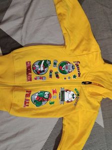Cute Yellow Kids' Zip-Up Hoodie