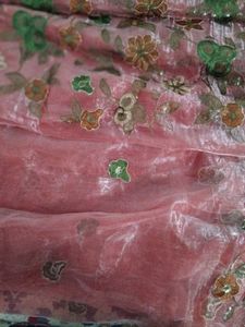 Beautiful delicate Organza embroidery saree