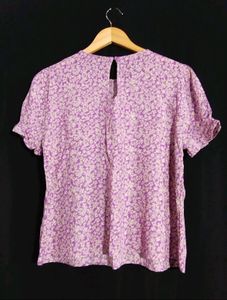 “Rio” Floral crepe Ruffle Top