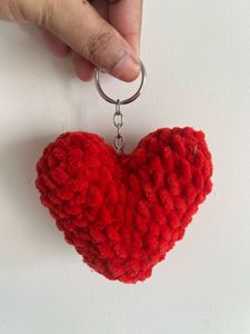 Handmade Red Heart Keychain