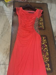Elegant Coral Party Dress