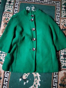 🌸Green Button-Down Coat