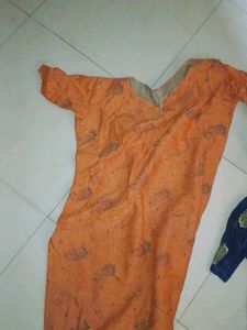 Orange Dress Material